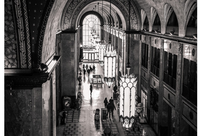 Ayana Miller, Detroit, MI. Lighting the Main Way (Fisher Building), 2015.